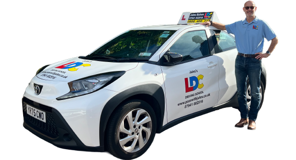 Jules Baines's driving school car